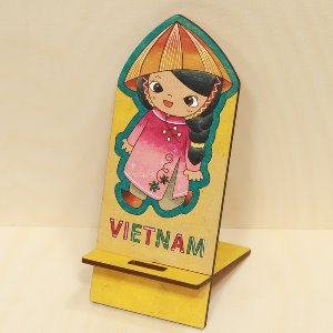 베트남 소녀 [휴대폰거치대] [다문화] 팬시우드 휴대폰거치대
