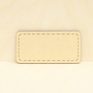 직 사각 네임텍 메모 이름표 네모(8~9cm☓4~5cm) 민무늬 민자 팬시우드 민자