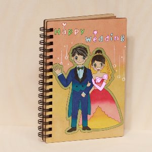 웨딩 결혼 [노트 수첩] 팬시우드 우드아트 색칠하기