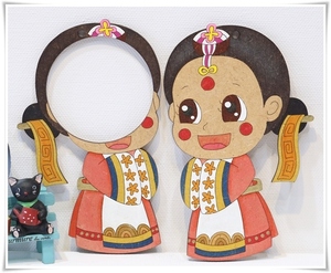 한국전통혼례 여성 [손거울 12cm] 신부