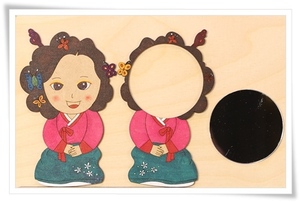 한국전통여성 [손거울] [다문화] 13cm