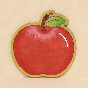 사과 8cm 팬시우드 우드아트 채색 과일